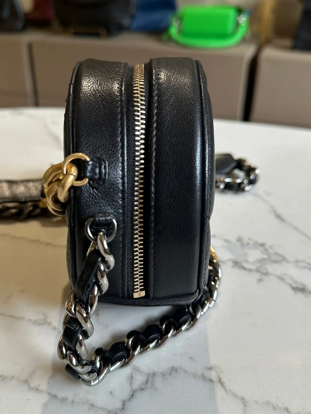 CHANEL 19 Round Mini Crossbody Bag